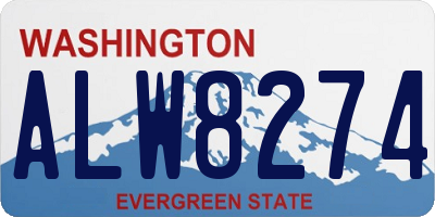 WA license plate ALW8274