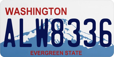 WA license plate ALW8336