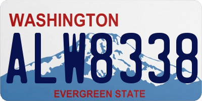 WA license plate ALW8338