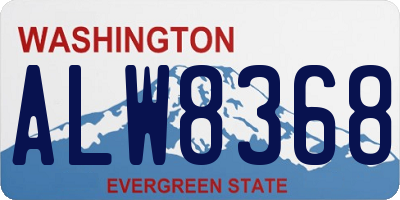 WA license plate ALW8368