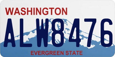 WA license plate ALW8476