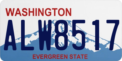 WA license plate ALW8517