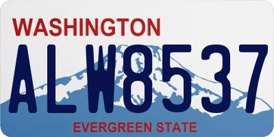 WA license plate ALW8537