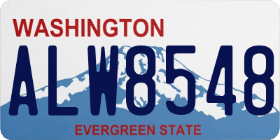 WA license plate ALW8548