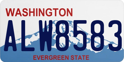WA license plate ALW8583