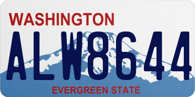 WA license plate ALW8644