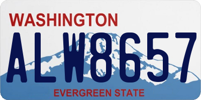 WA license plate ALW8657