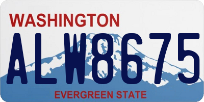 WA license plate ALW8675
