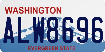 WA license plate ALW8696