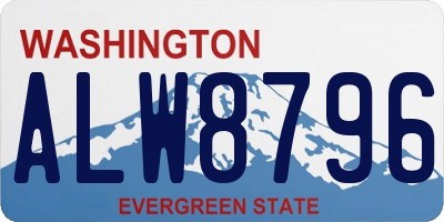 WA license plate ALW8796