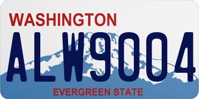 WA license plate ALW9004