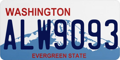 WA license plate ALW9093