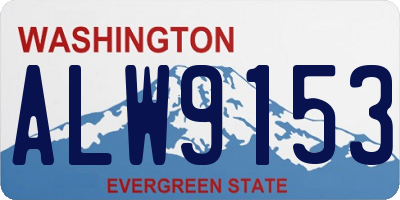 WA license plate ALW9153