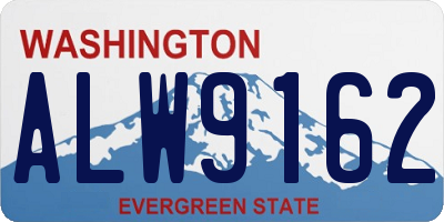 WA license plate ALW9162