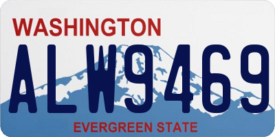WA license plate ALW9469