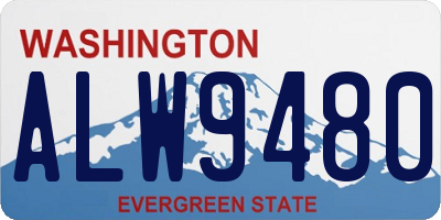 WA license plate ALW9480