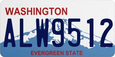 WA license plate ALW9512