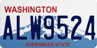 WA license plate ALW9524