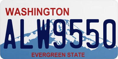 WA license plate ALW9550