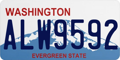 WA license plate ALW9592