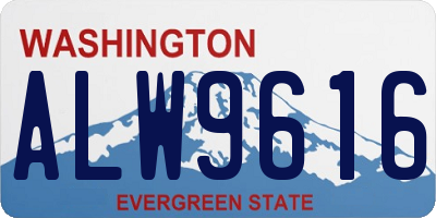 WA license plate ALW9616
