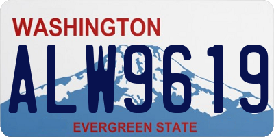 WA license plate ALW9619