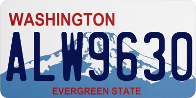 WA license plate ALW9630