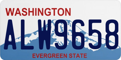 WA license plate ALW9658