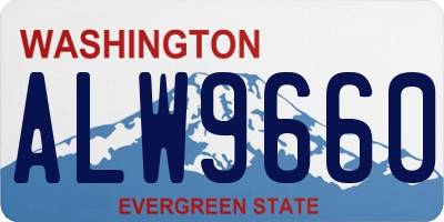 WA license plate ALW9660