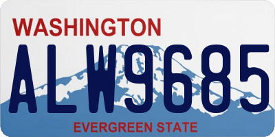 WA license plate ALW9685