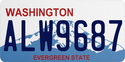 WA license plate ALW9687