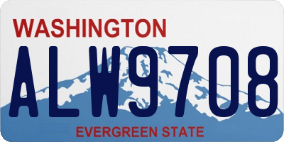 WA license plate ALW9708
