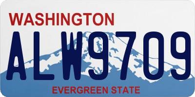 WA license plate ALW9709