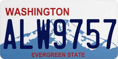 WA license plate ALW9757
