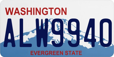 WA license plate ALW9940