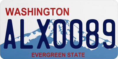 WA license plate ALX0089