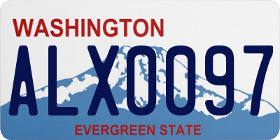 WA license plate ALX0097