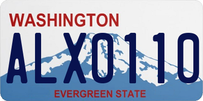 WA license plate ALX0110