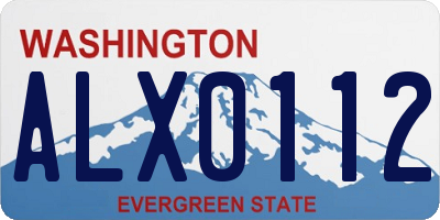WA license plate ALX0112