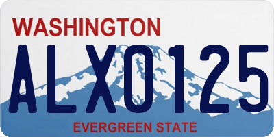 WA license plate ALX0125