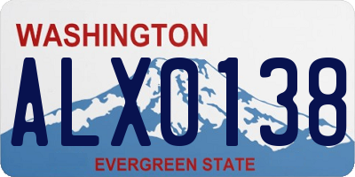 WA license plate ALX0138