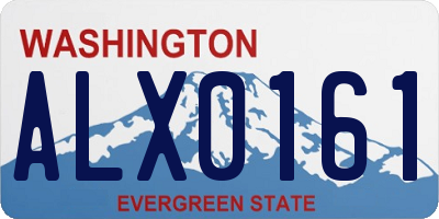 WA license plate ALX0161