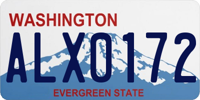WA license plate ALX0172