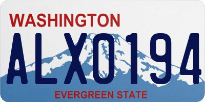 WA license plate ALX0194
