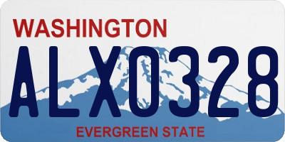 WA license plate ALX0328