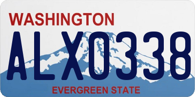 WA license plate ALX0338