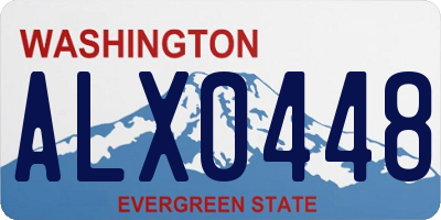 WA license plate ALX0448
