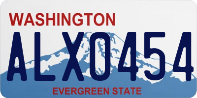 WA license plate ALX0454