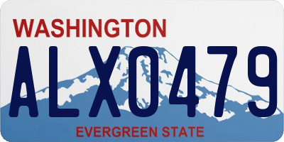 WA license plate ALX0479