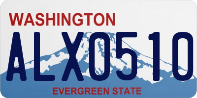 WA license plate ALX0510